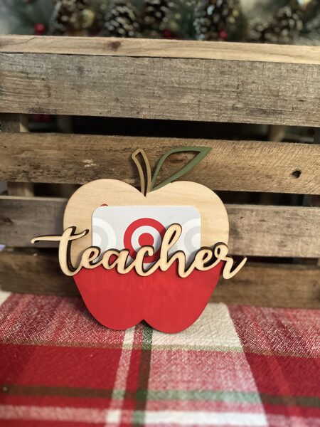 Best Teacher Apple Gift Card Holder